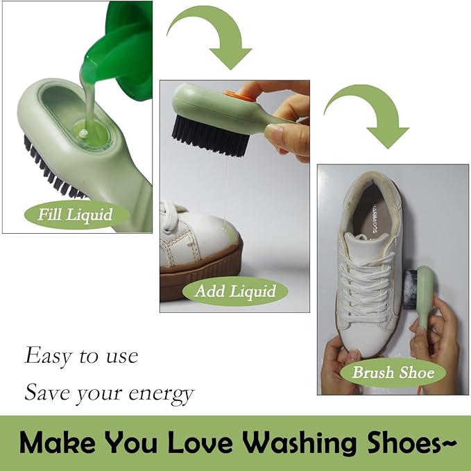 Premium Shoe Cleaning Tool with Soap Dispenser
