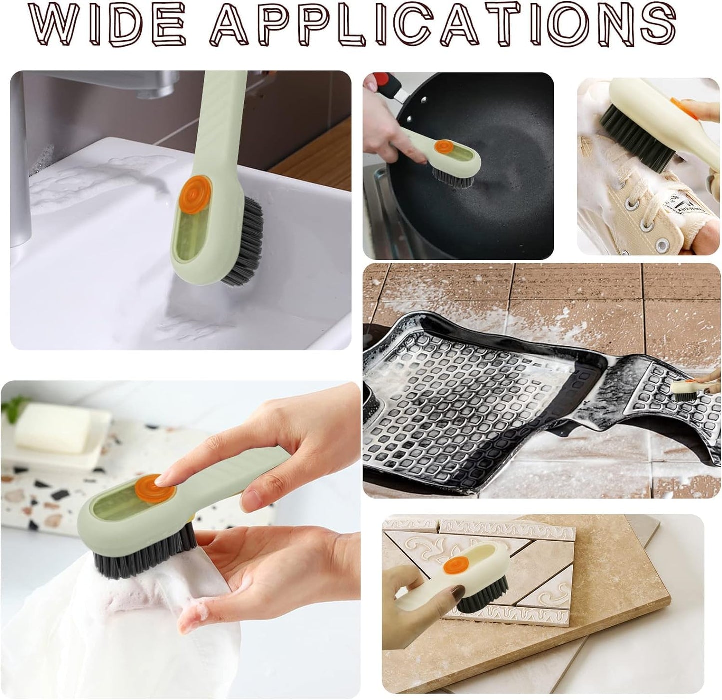 Premium Shoe Cleaning Tool with Soap Dispenser