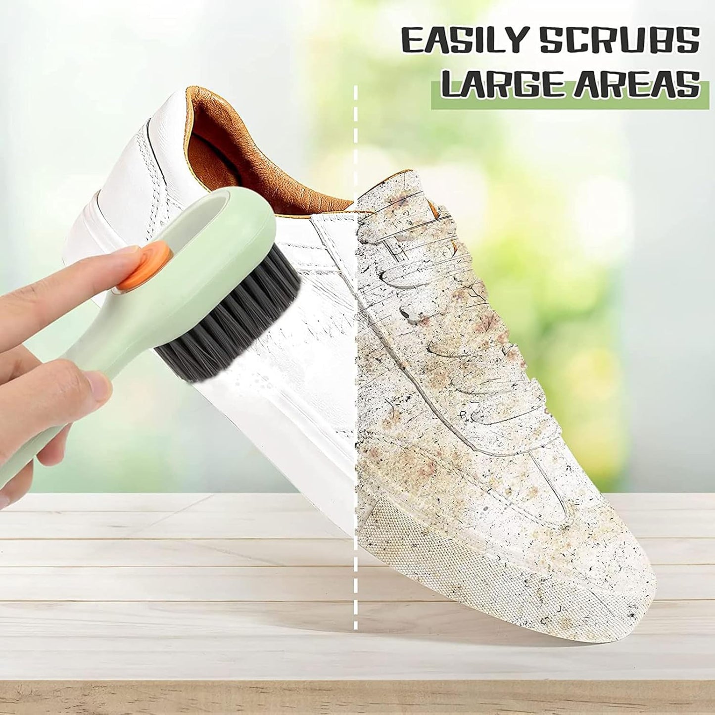Premium Shoe Cleaning Tool with Soap Dispenser