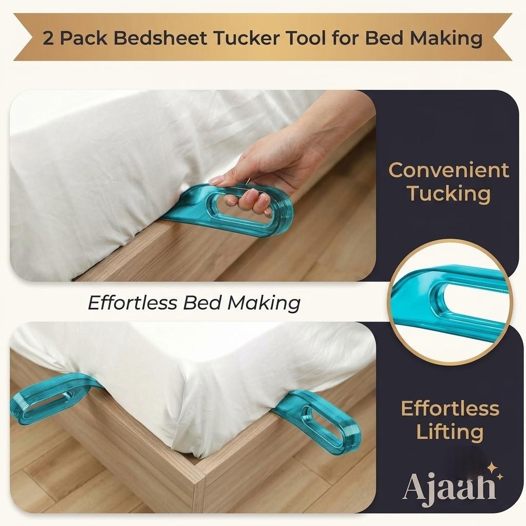 Ajaah TuckEase 2-in-1 Mattress Lifter & Sheet Tucker (Set of 2)