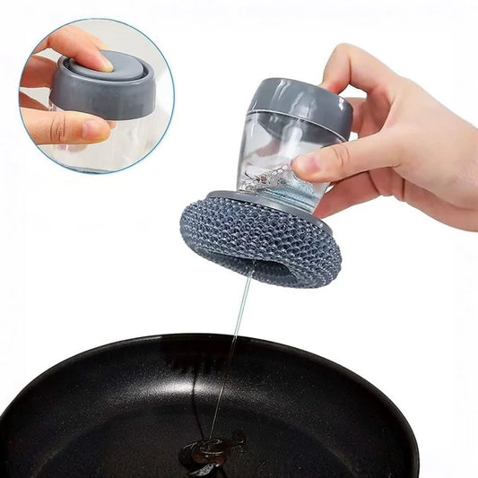 2-in-1 Liquid Soap Dispenser Palm Brush ⭐